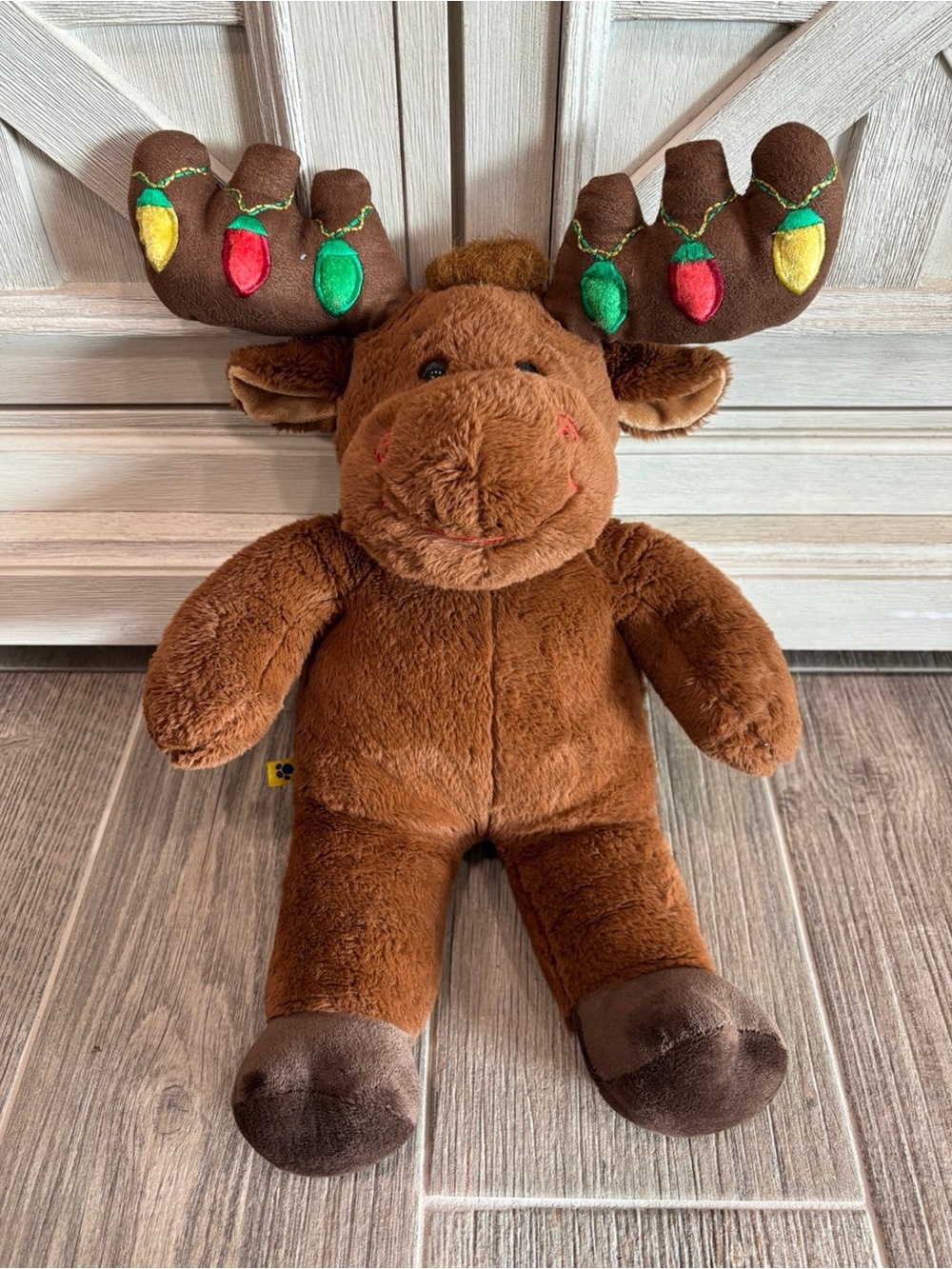Build A Bear Reindeer Christmas Plush Light Up Antlers Stuffed Animal Moose 2009